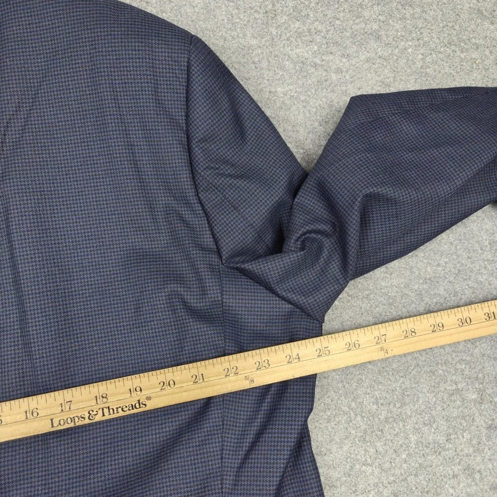Lauren Ralph Lauren Blazer Mens 48L Blue Check Two Button Sport Coat Jacket